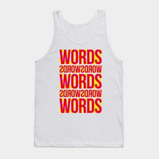 Words Typography Stack (Magenta Yellow Red) Tank Top